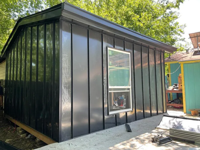 Black standing seam metal wall panels for Metal Roof Installation in Idylwood